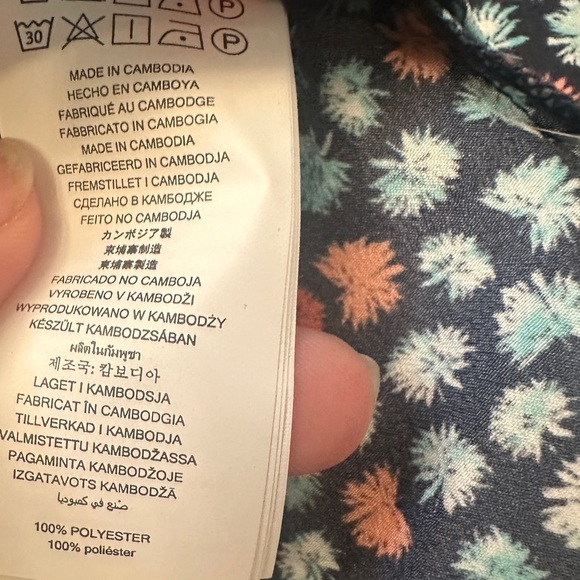 MICHAEL MICHAEL KORS T Palm Printed Off-The-Shoulder Minidress Size L - Picture 10 of 11